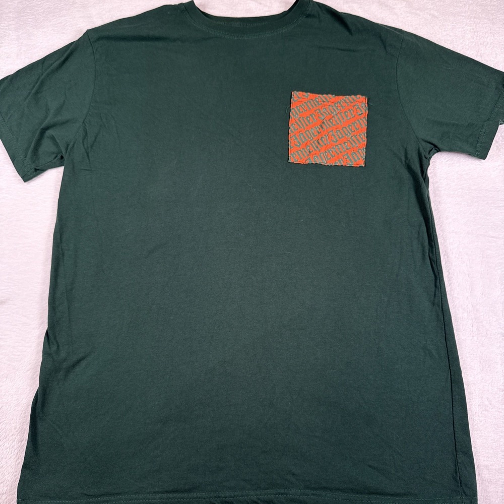 Jagermeister Branded Dark Green Short Sleeve Pocket T-Shirt Men's Size Large